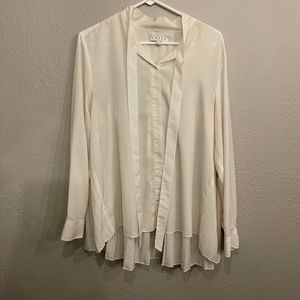 Off White Pleated Blouse - XL